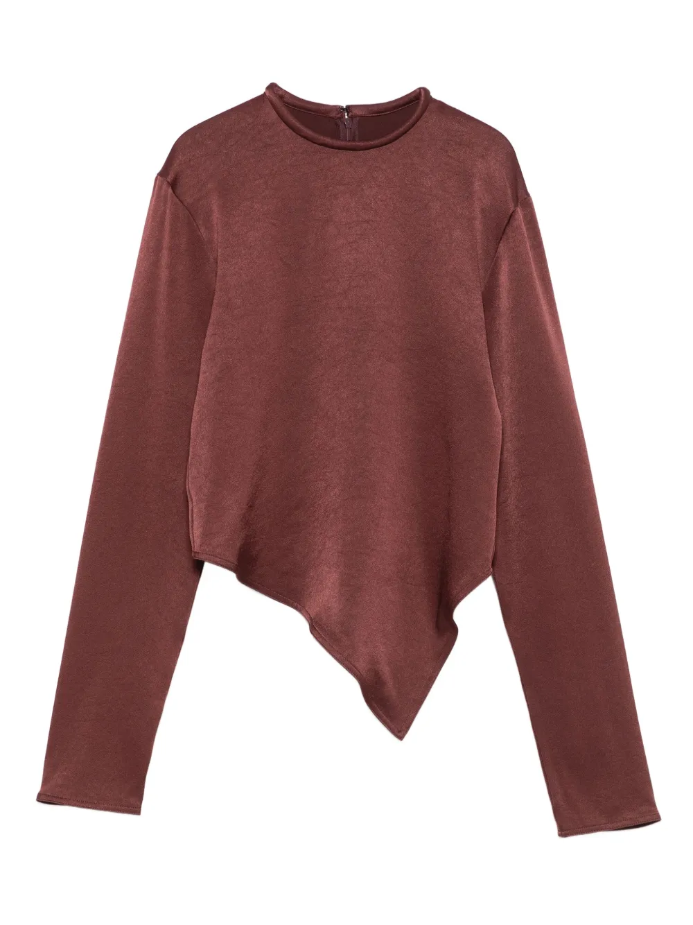 Nanushka Top asimmetrico a maniche lunghe - Marrone