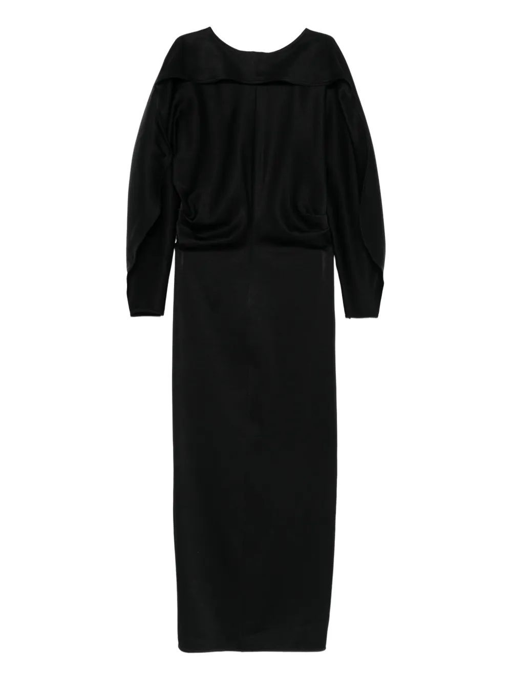 Nanushka Pilgrim-collar Midi Dress In Black