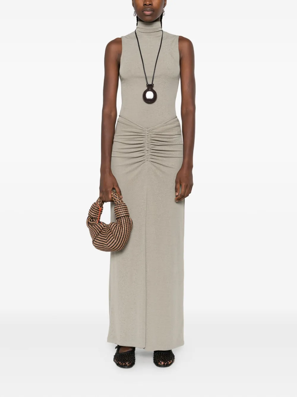 Nanushka Maxi-rok met ruches - Grijs
