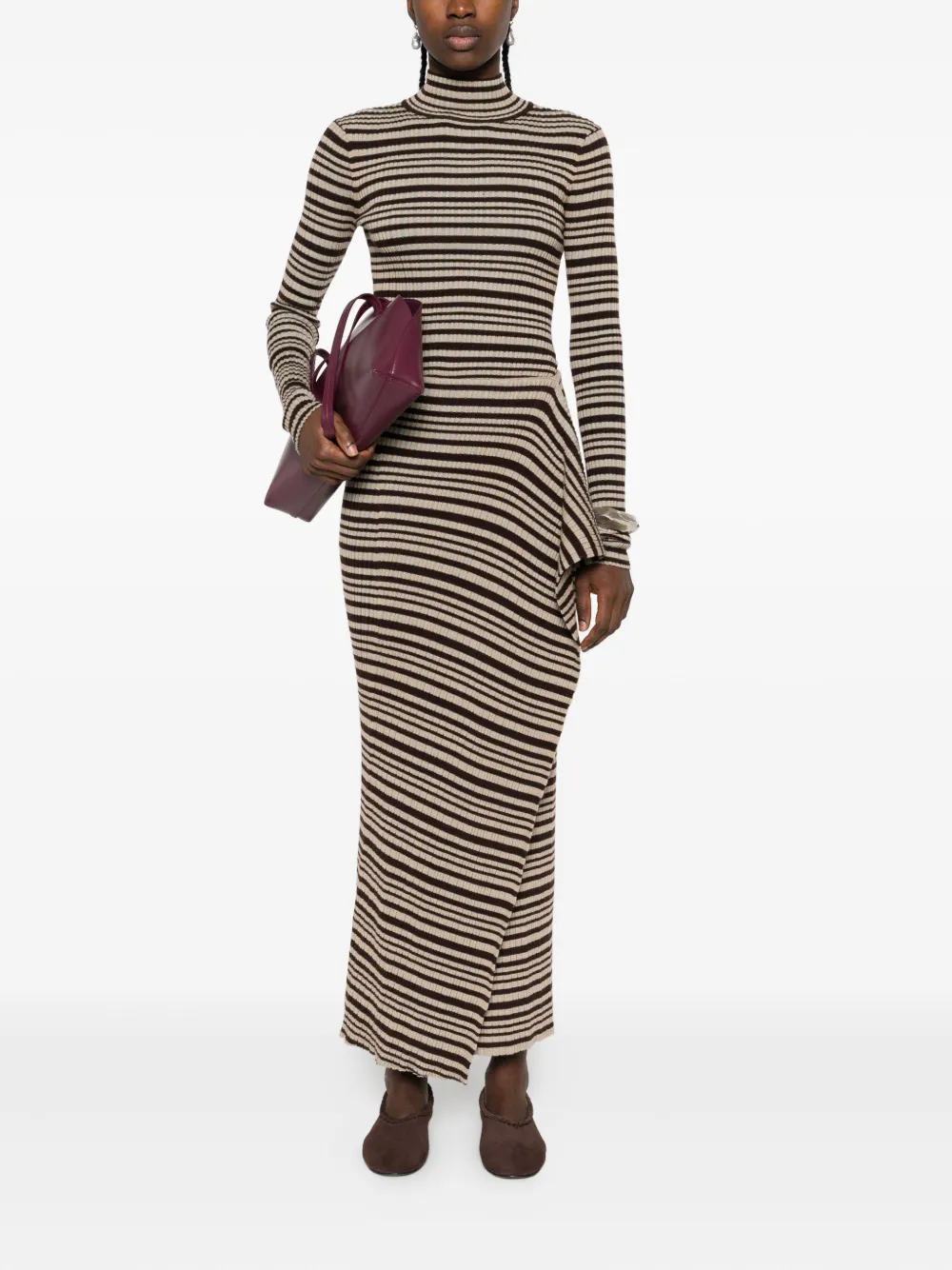 Nanushka Gestreept T-shirt Zwart