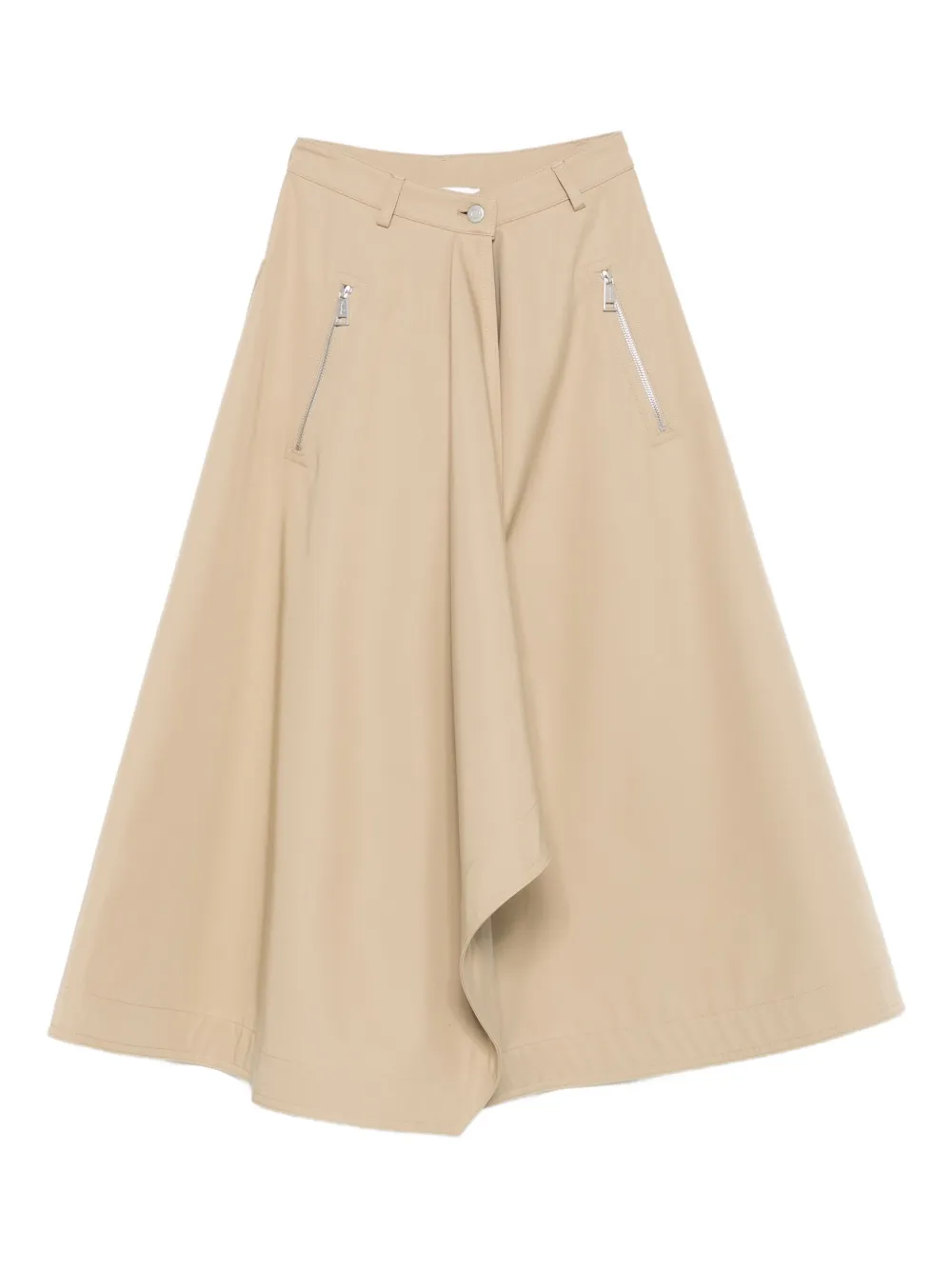 Nanushka Drape-front Skirt In Neutral