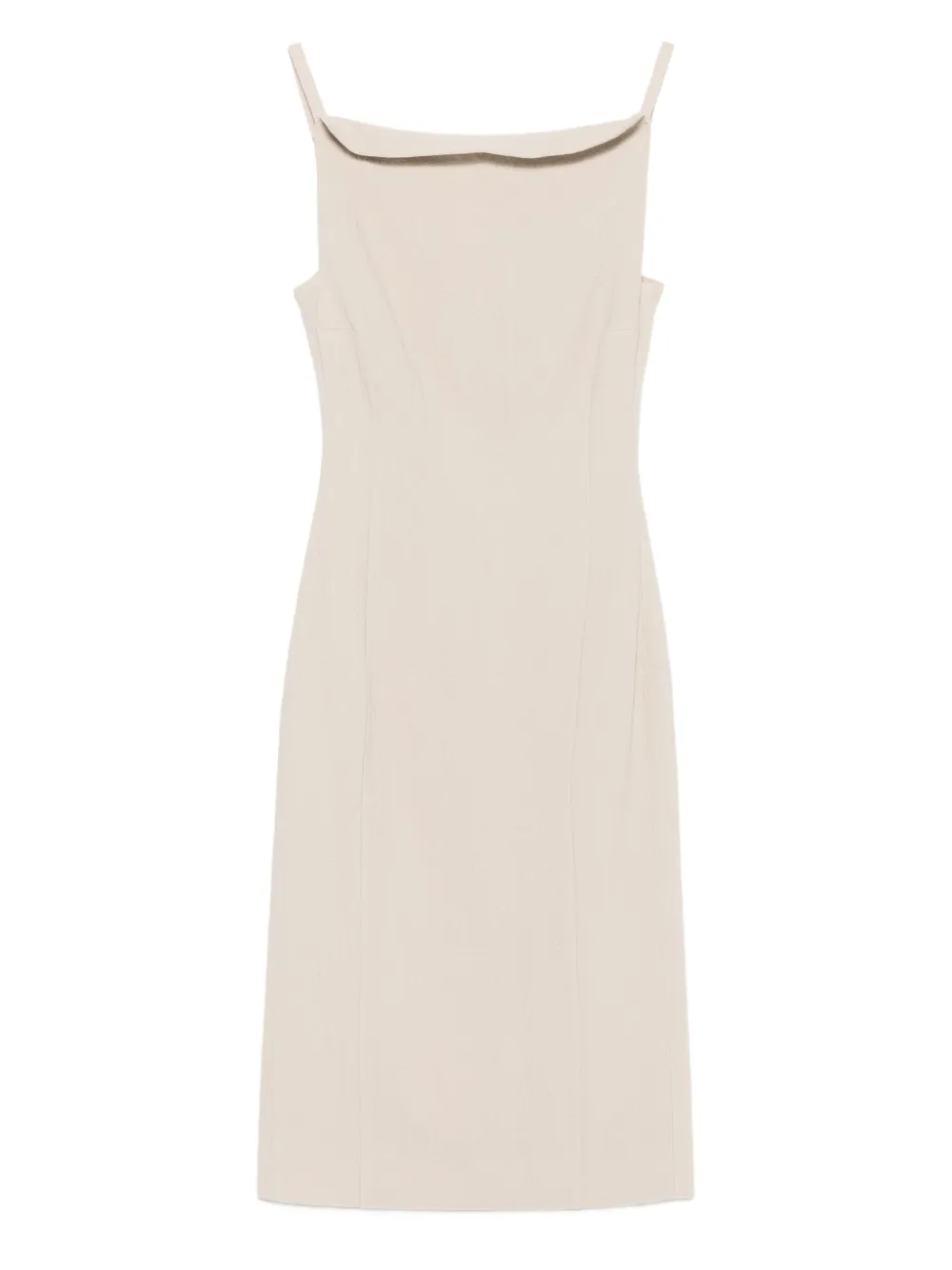 Nanushka vestido midi con cuello cuadrado | neutro | Image 1