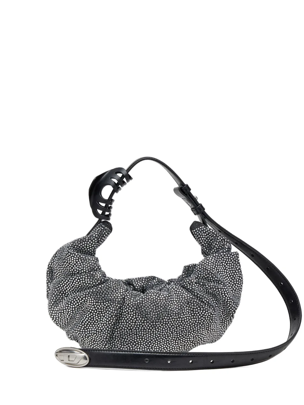 Diesel small Grab-D embellished scrunched shoulder bag | Grey | Image 1