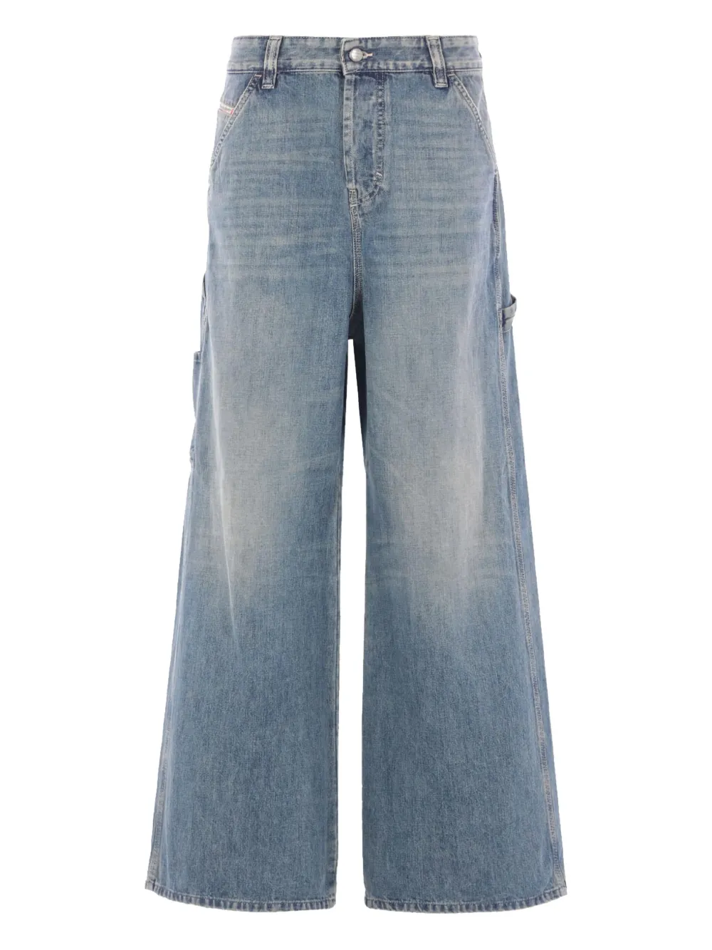 Diesel Katoenen jeans met cargo zak Blauw