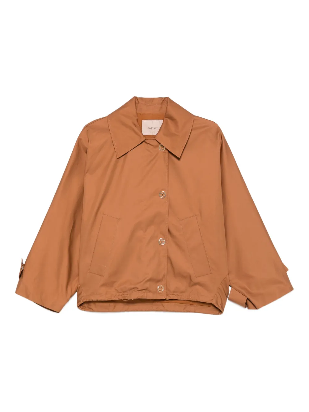 TWINSET Jack met zak met knoopsluiting Bruin