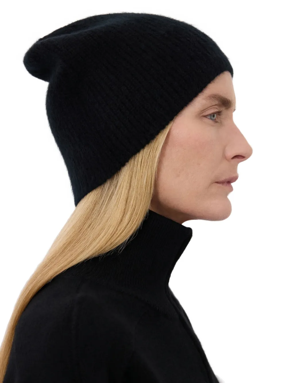 LouLou de Saison ribbed beanie hat - Zwart