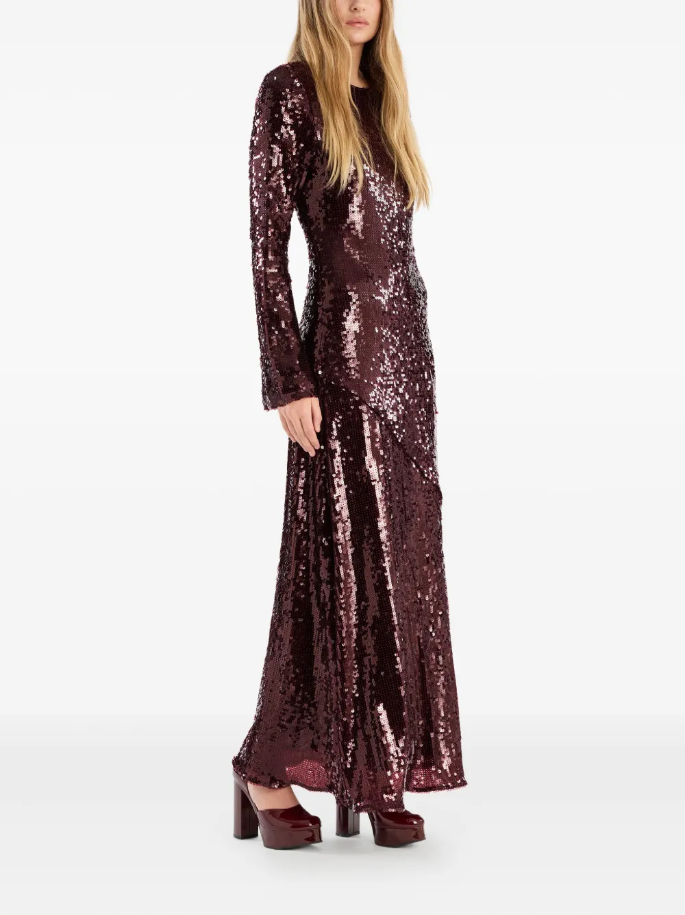 ROTATE BIRGER CHRISTENSEN sequin maxi dress - Rood