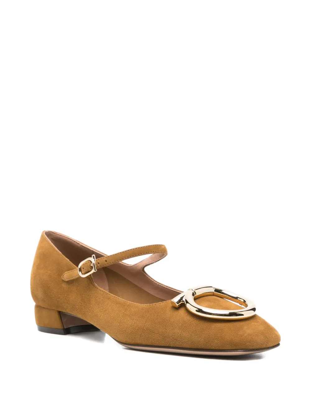 Ferragamo buckle-detail suede pumps Brown