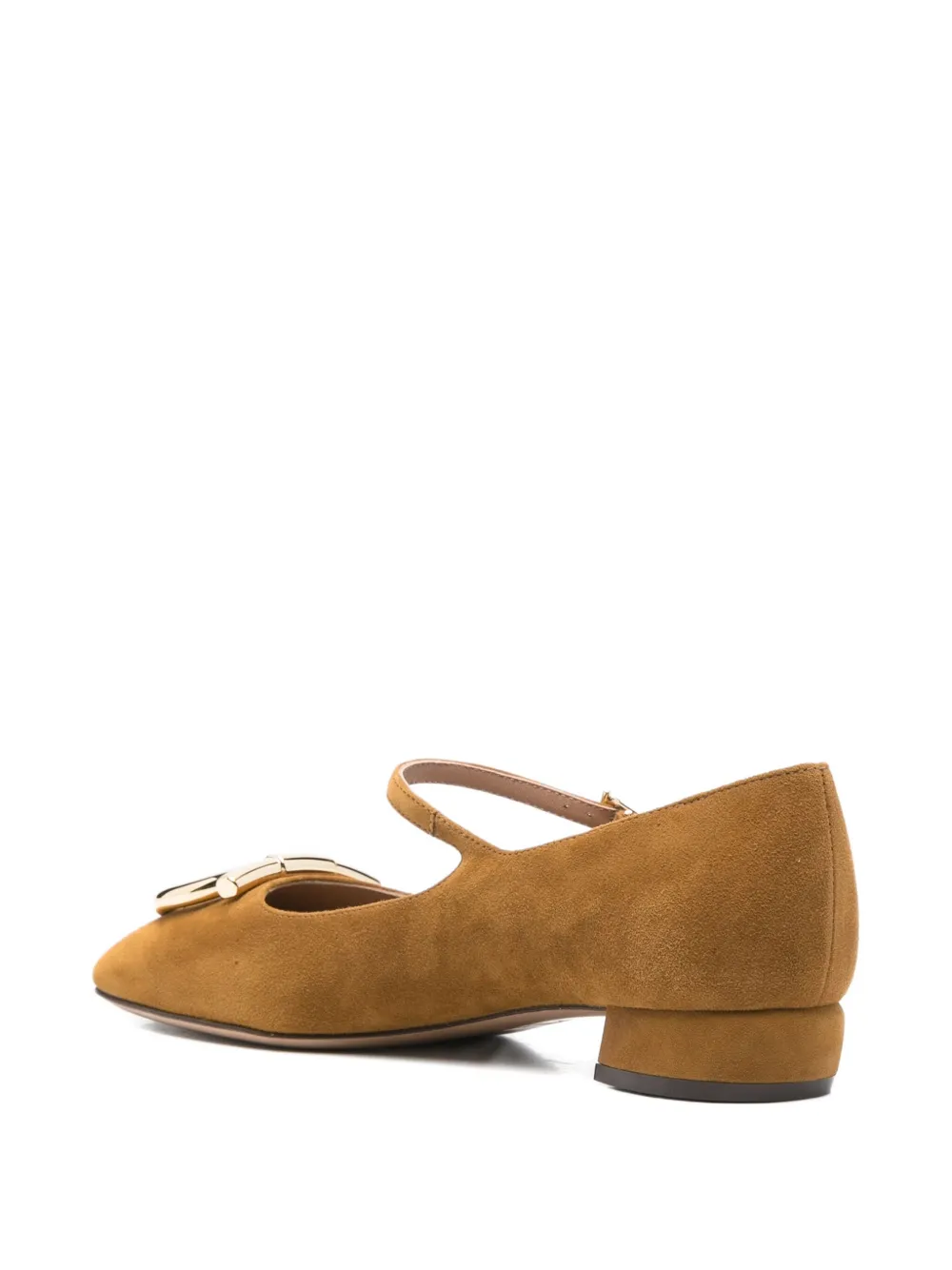 Ferragamo buckle-detail suede pumps Brown