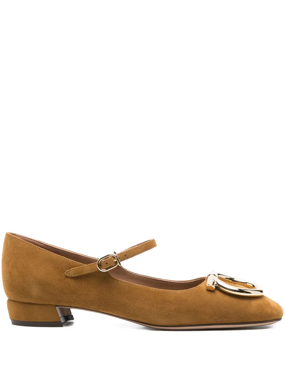 Ferragamo buckle-detail suede pumps Brown