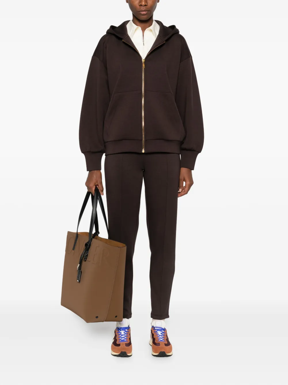 TWINSET Hoodie met rits - Zwart