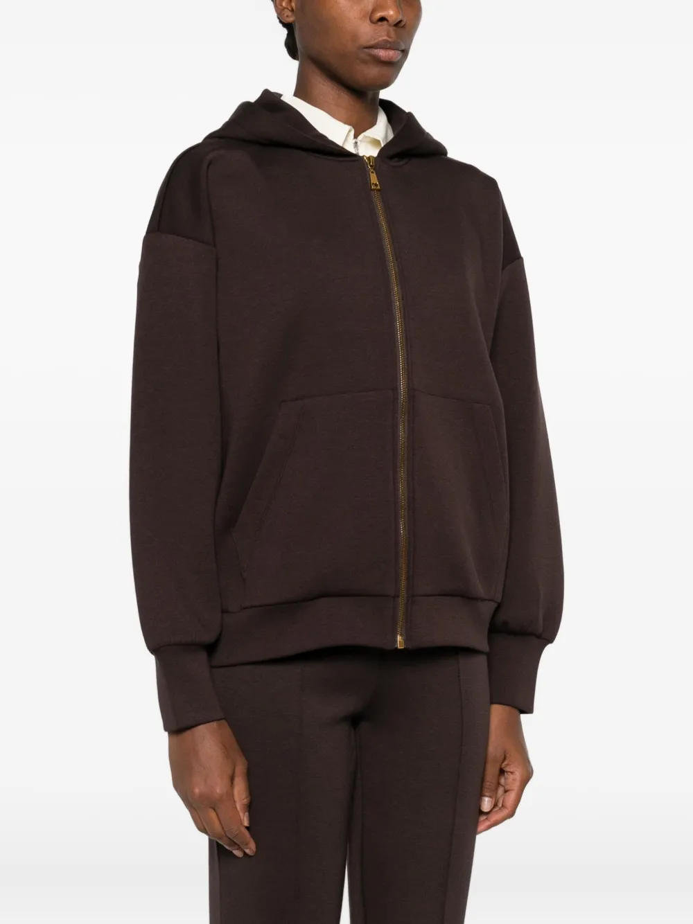 TWINSET Hoodie met rits Zwart