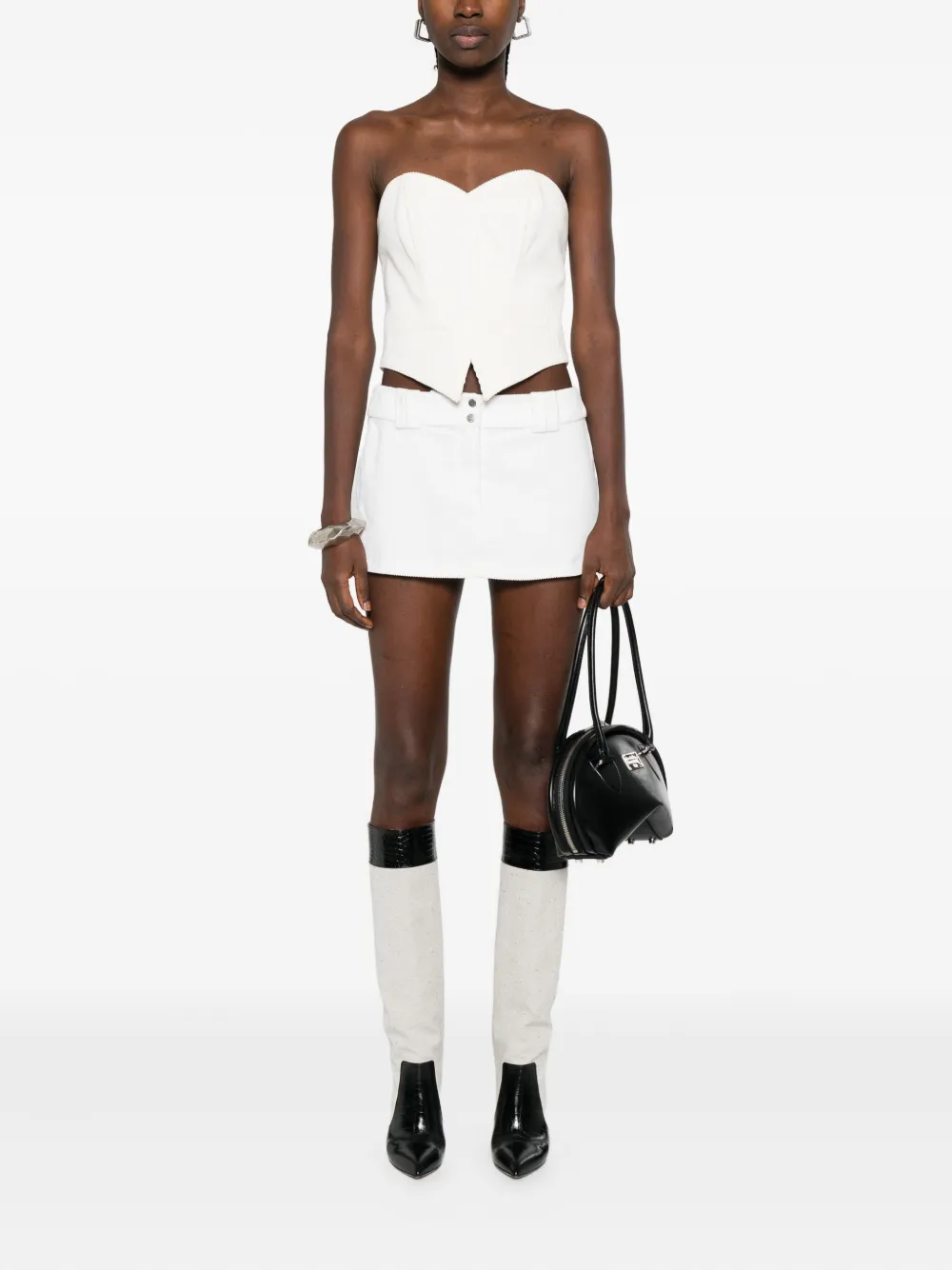 Vestiaire D'un Oiseau Libre Corduroy Corset In White