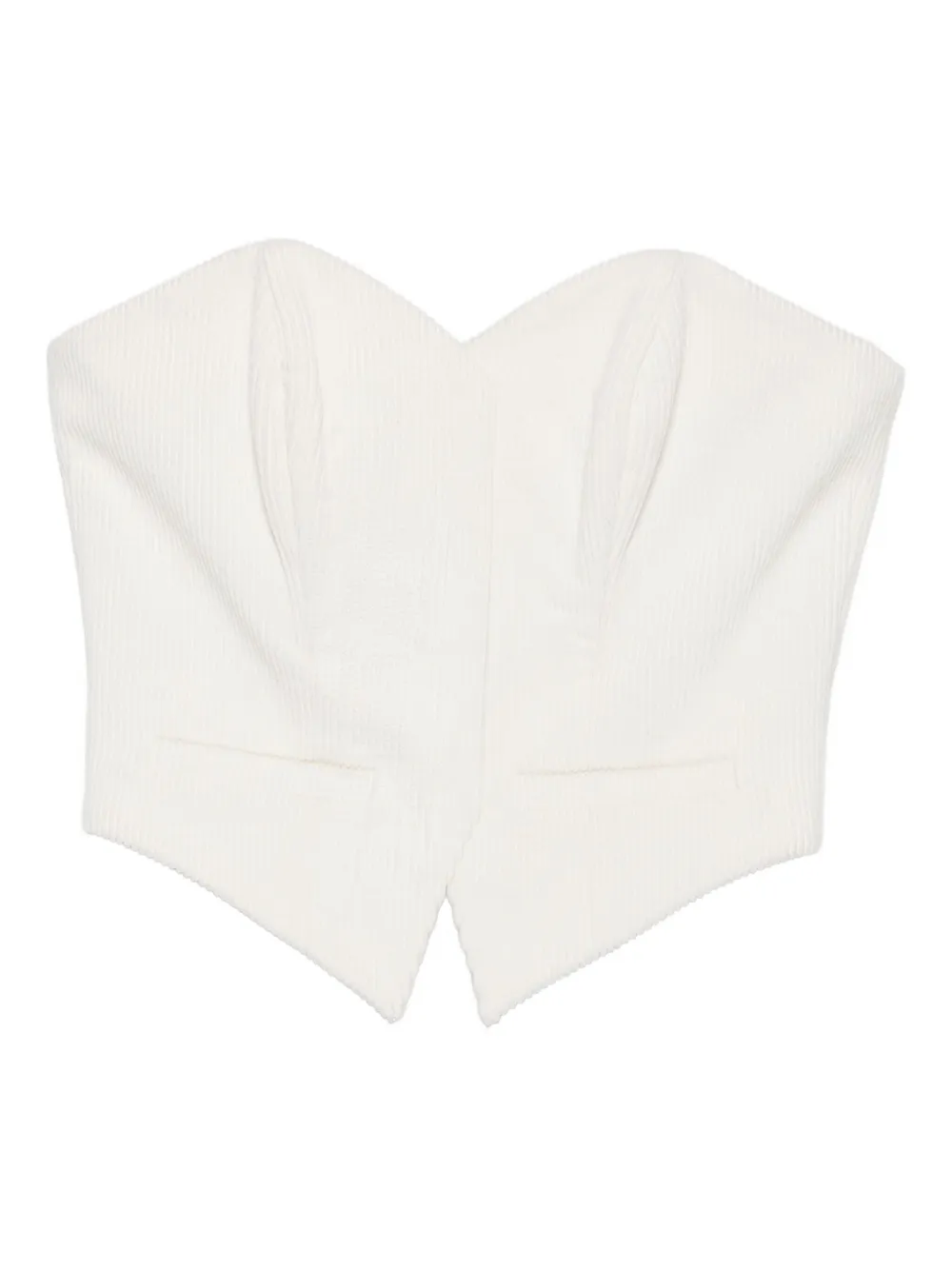 Vestiaire D'un Oiseau Libre Corduroy Corset In White