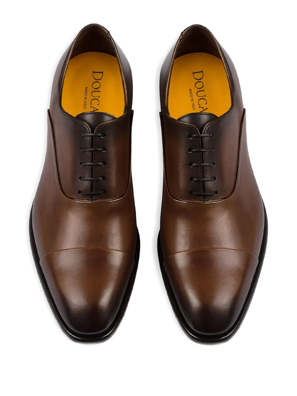 Doucal's leather lace-up Oxford shoes Brown