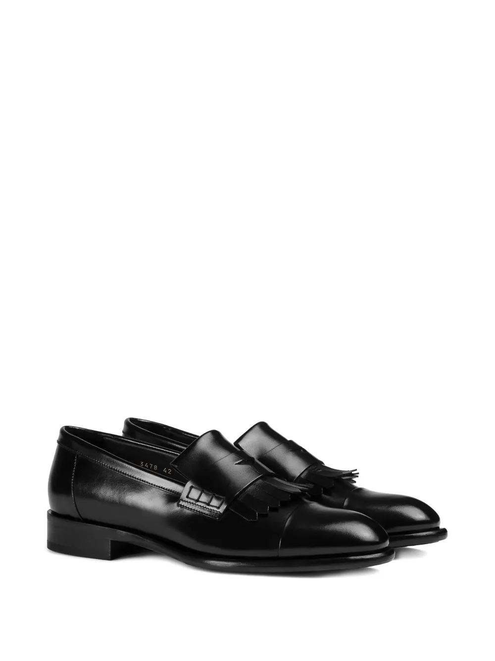 Doucal's leather fringe loafers Black