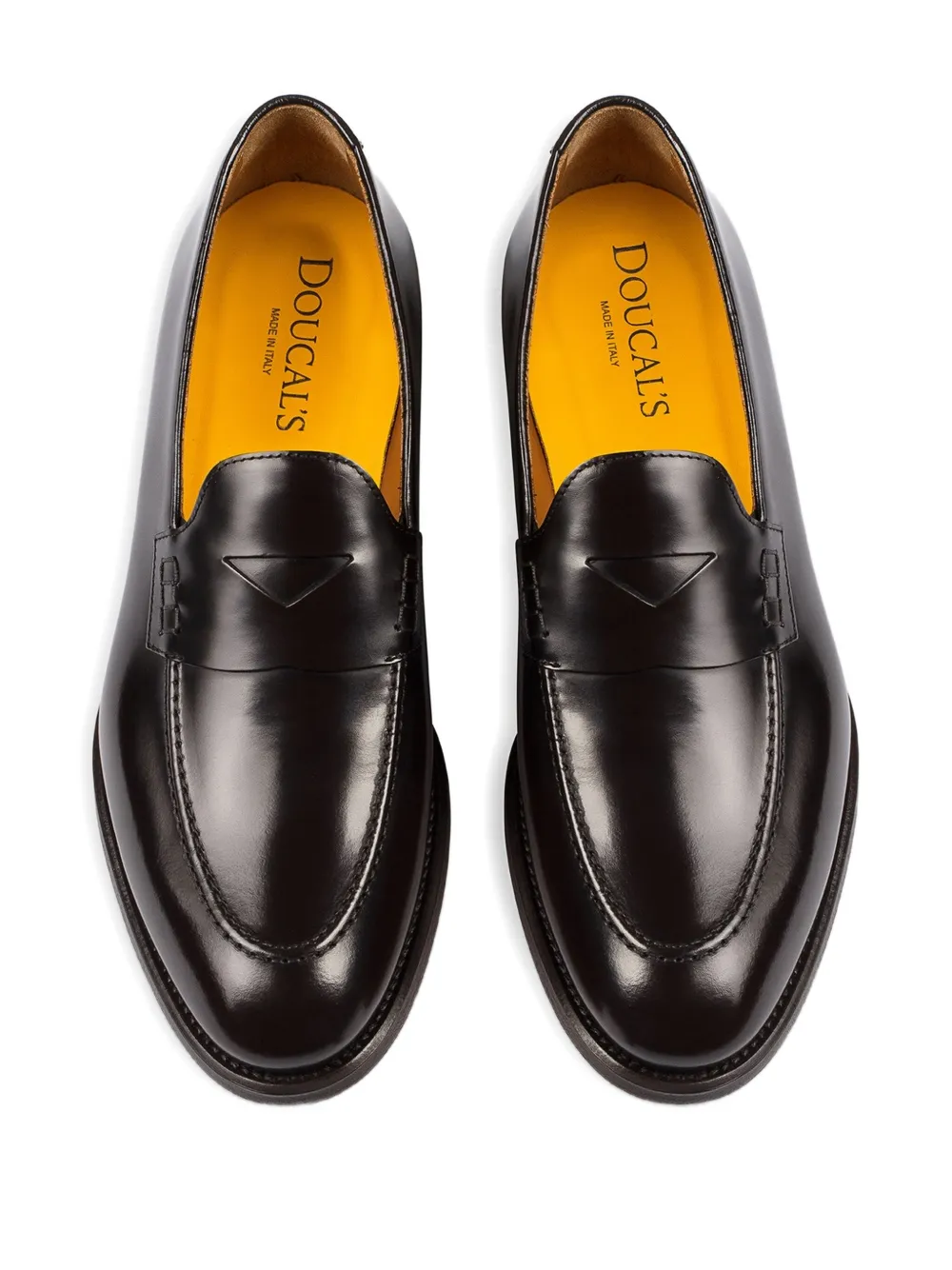 Doucal's leather penny loafers Brown