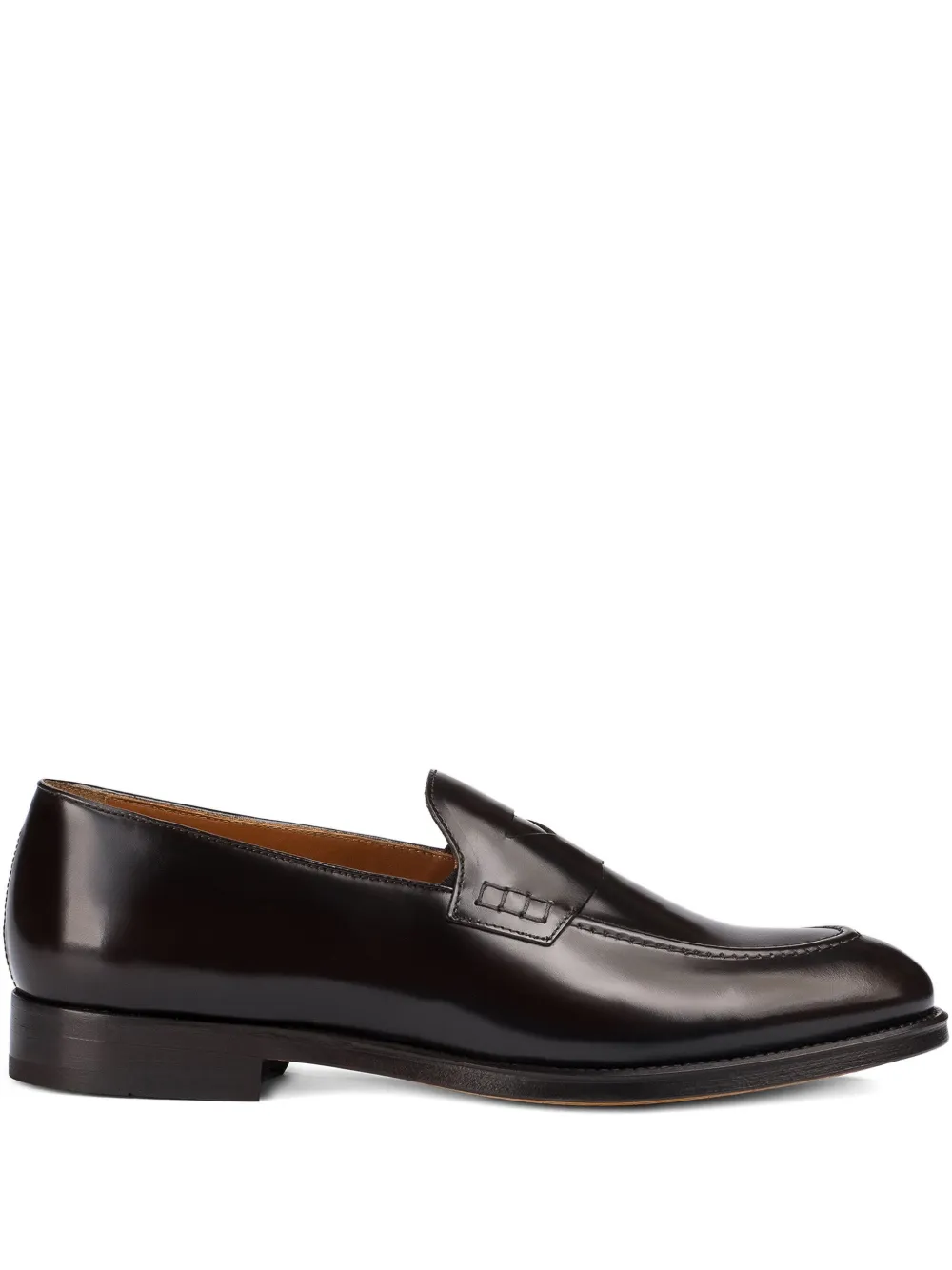 Doucal's leather penny loafers Brown
