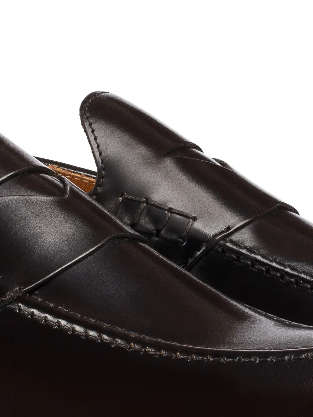 Doucal's leather penny loafers Brown