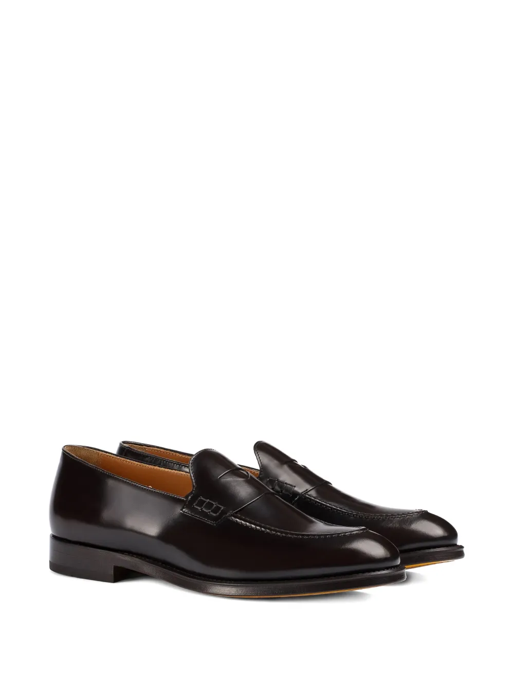 Doucal's leather penny loafers Brown