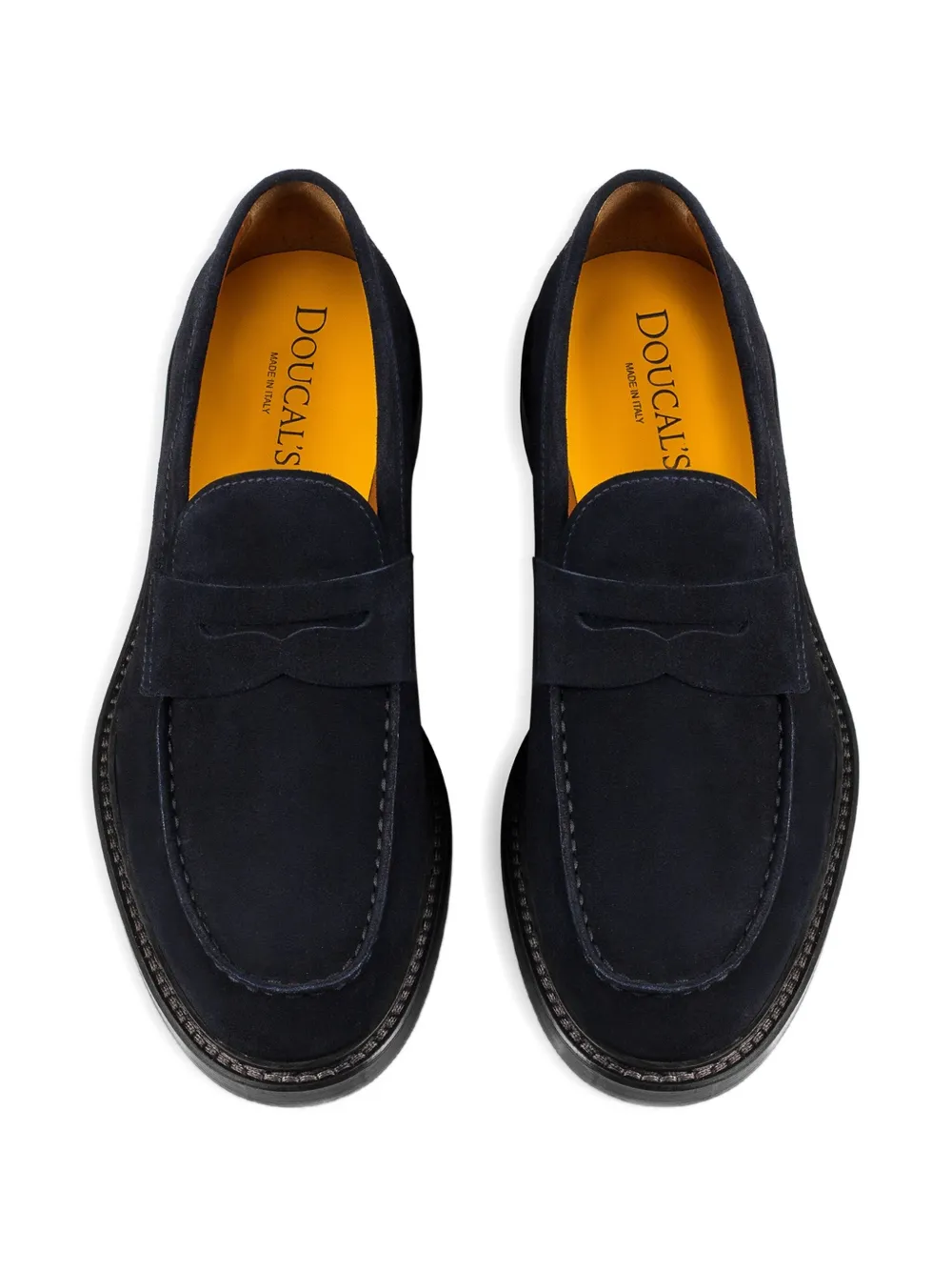 Doucal's penny suede loafers Blue