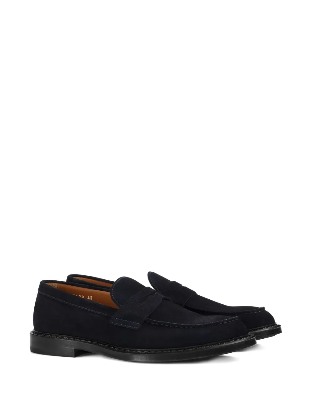 Doucal's penny suede loafers Blue