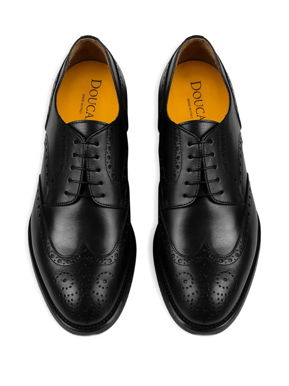Doucal's leather lace-up brogues Black