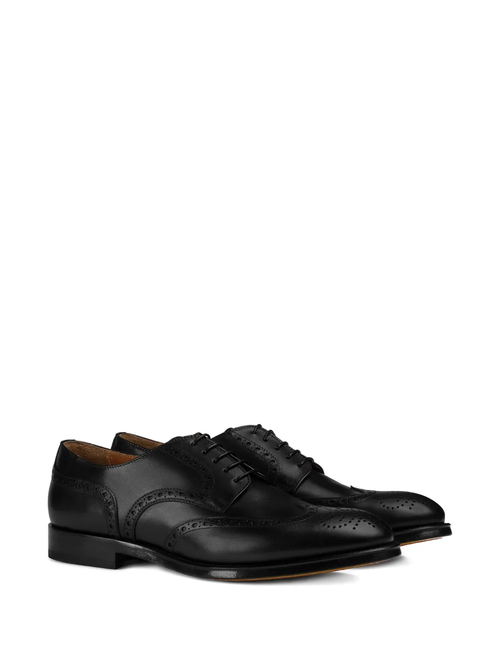 Doucal's leather lace-up brogues Black