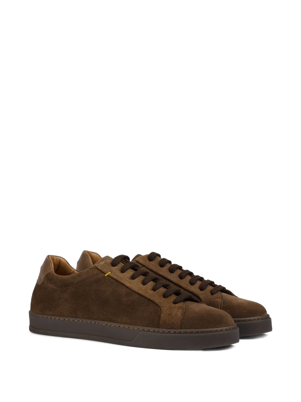 Doucal's suede lace-up sneakers Brown