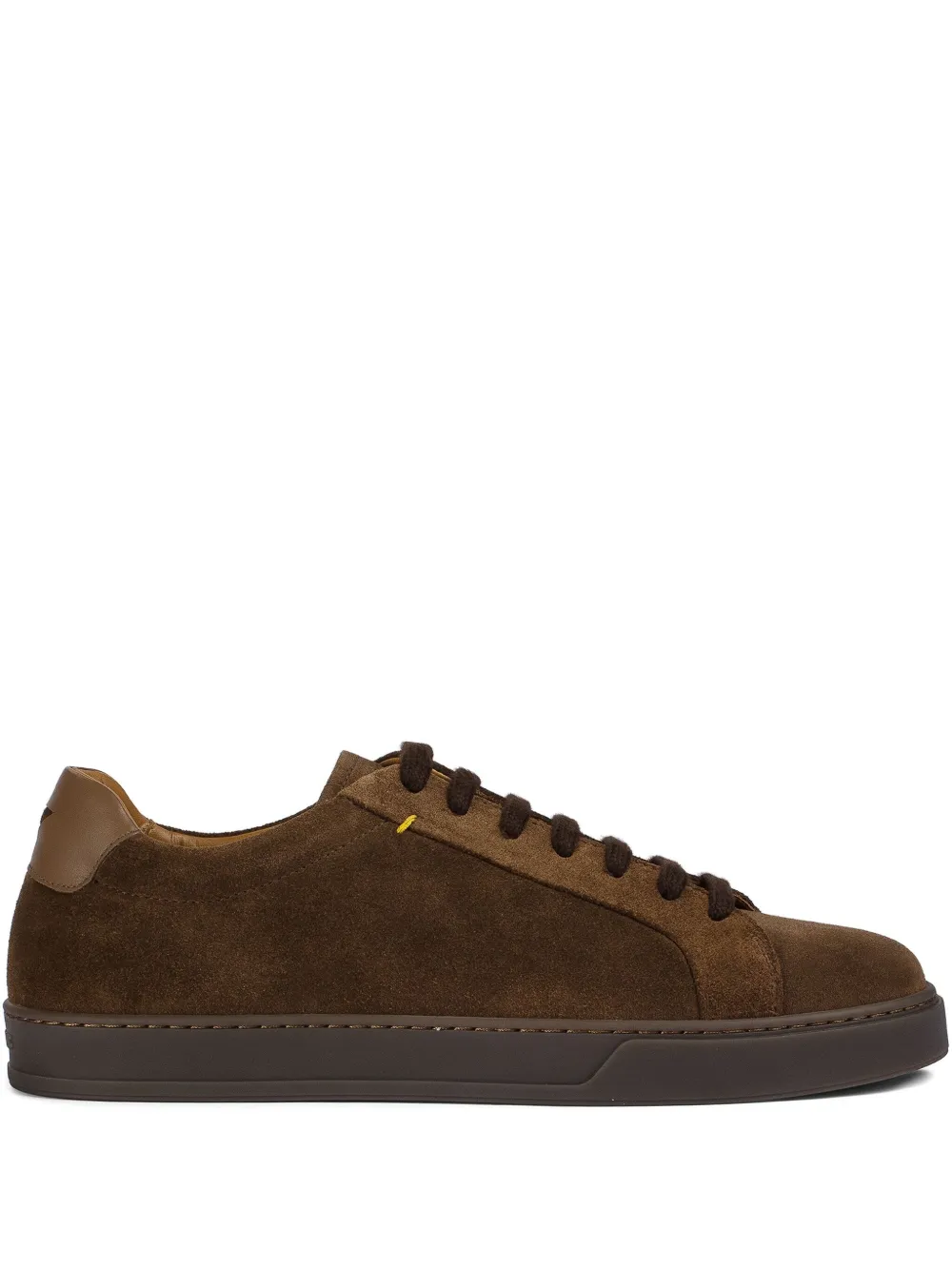 Doucal's suede lace-up sneakers Brown