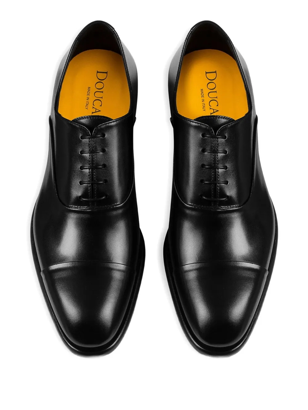 Doucal's leather lace-up Oxford shoes Black