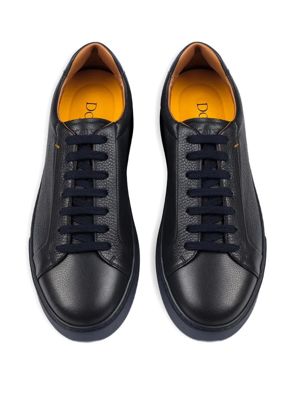 Doucal's leather lace-up sneakers Blue