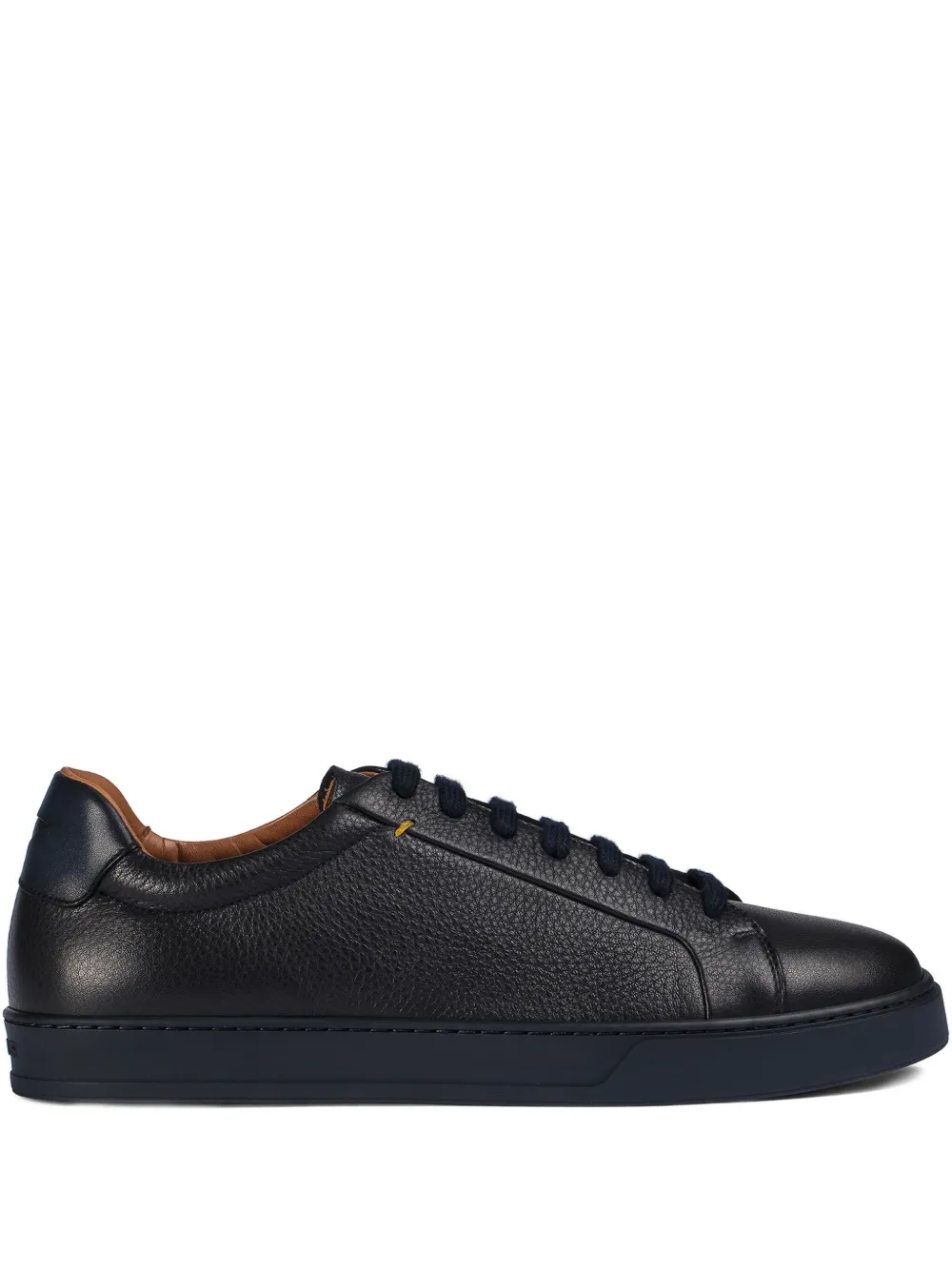 Doucal's leather lace-up sneakers Blue