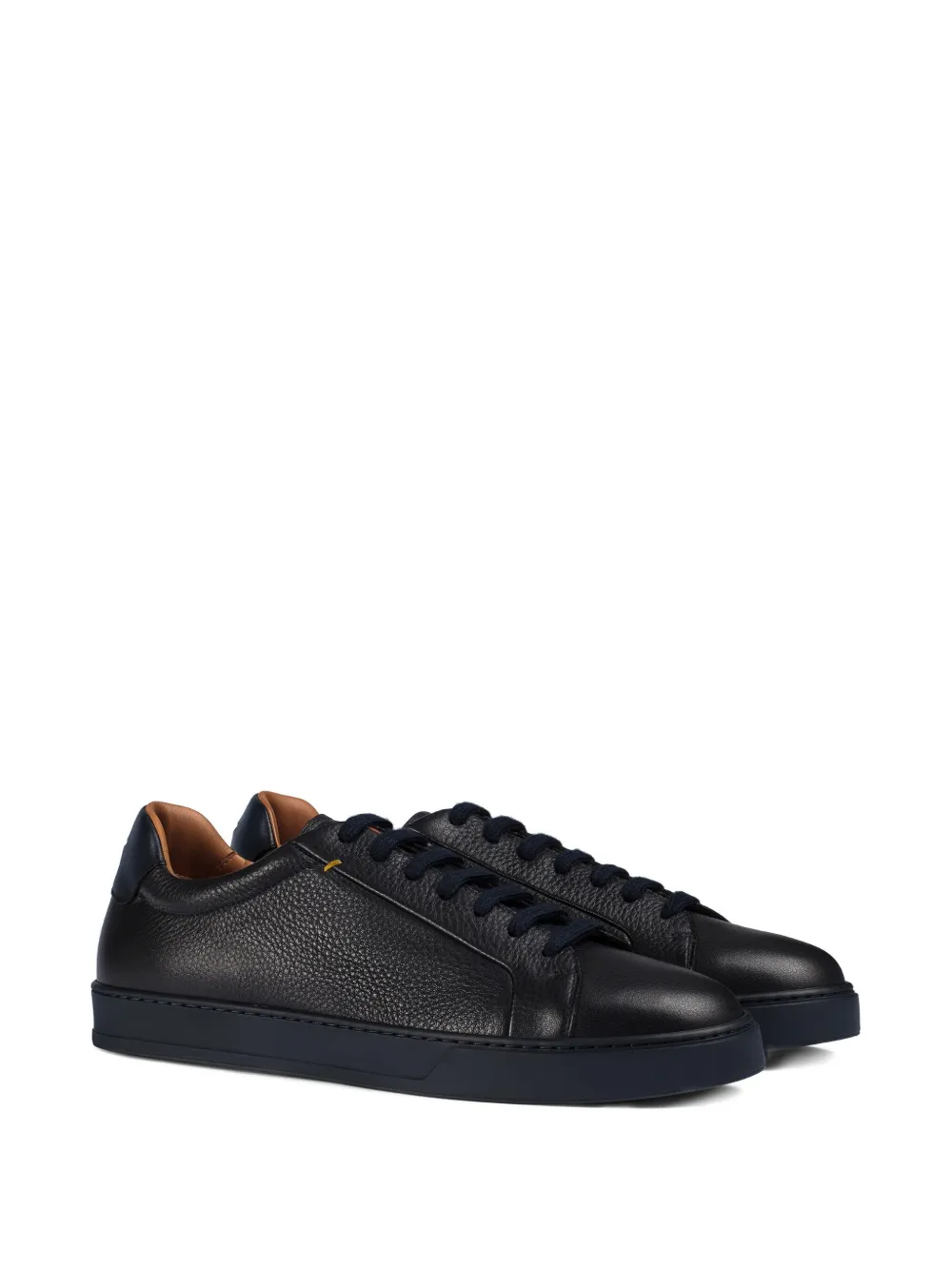 Doucal's leather lace-up sneakers Blue