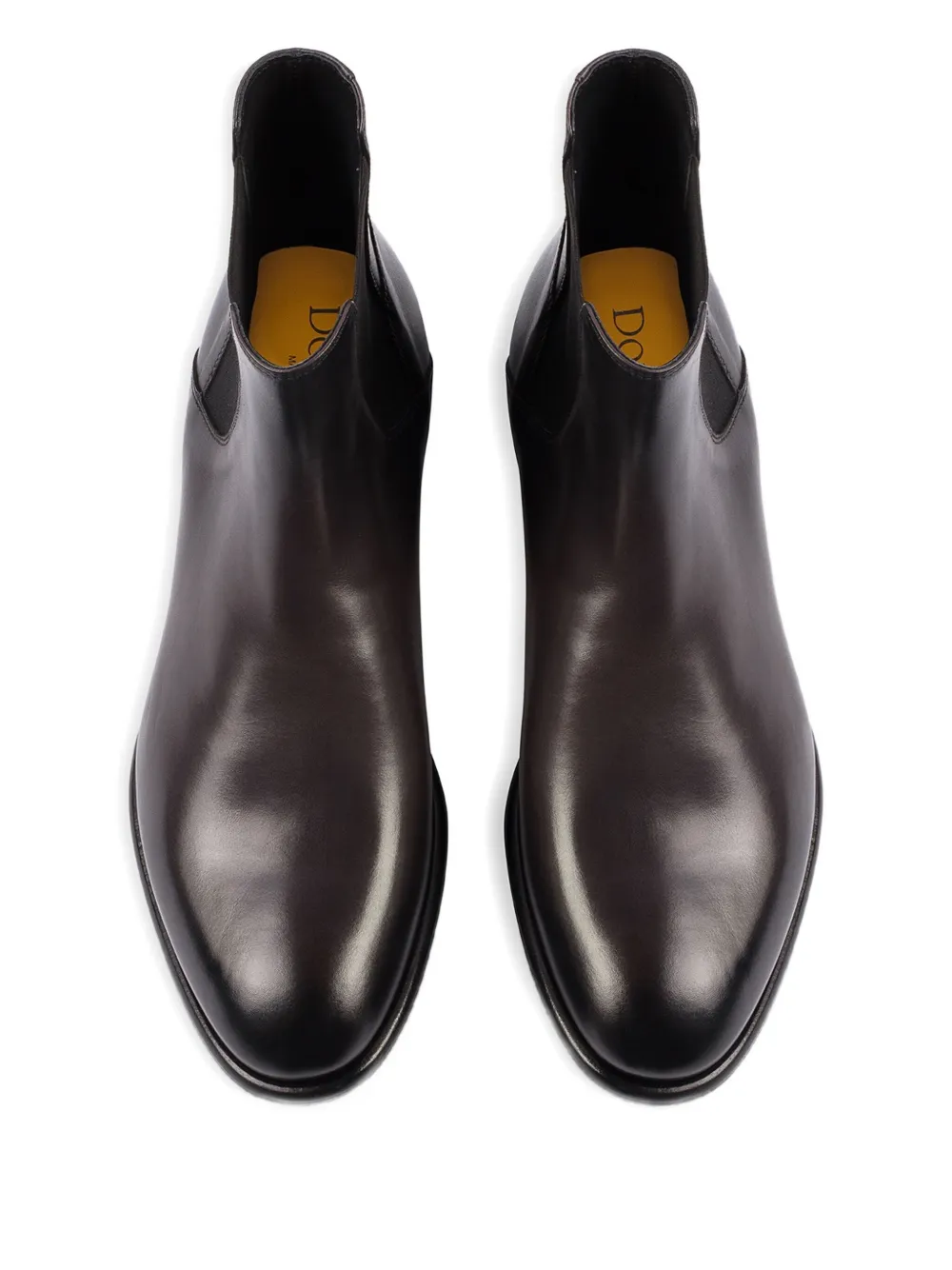 Doucal's elastic-panel leather chelsea boots Black