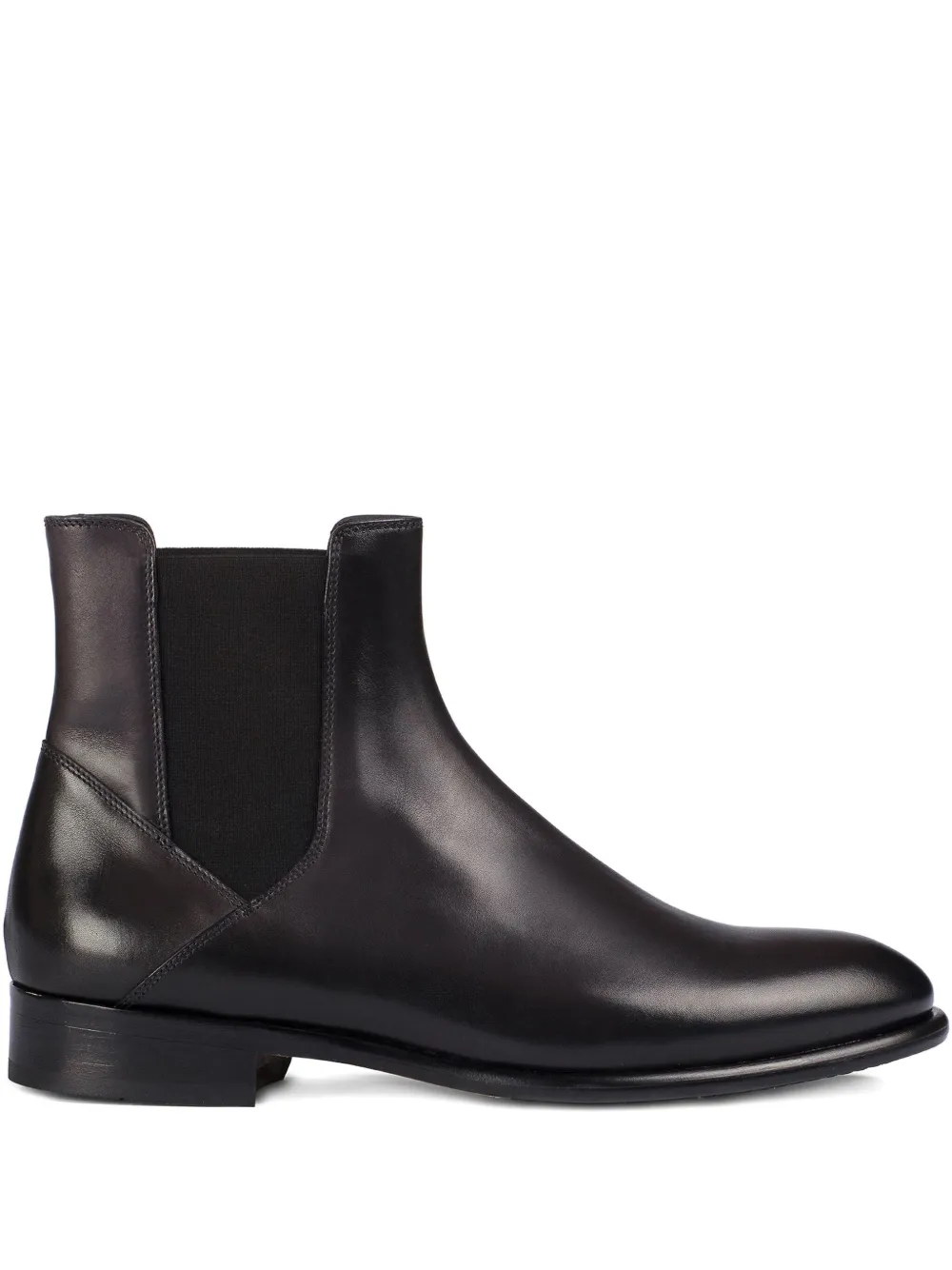 Doucal's elastic-panel leather chelsea boots Black