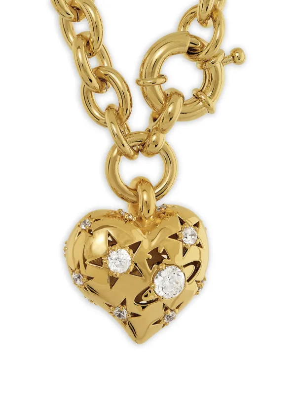 VIVIENNE WESTWOOD ハート ネックレス ゴールドカラー Vivienne Westwood ハート ネックレス | ゴールドトーン | FARFETCH JP