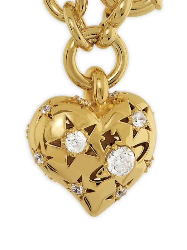VIVIENNE WESTWOOD ハート ネックレス ゴールドカラー Vivienne Westwood ハート ネックレス | ゴールドトーン | FARFETCH JP