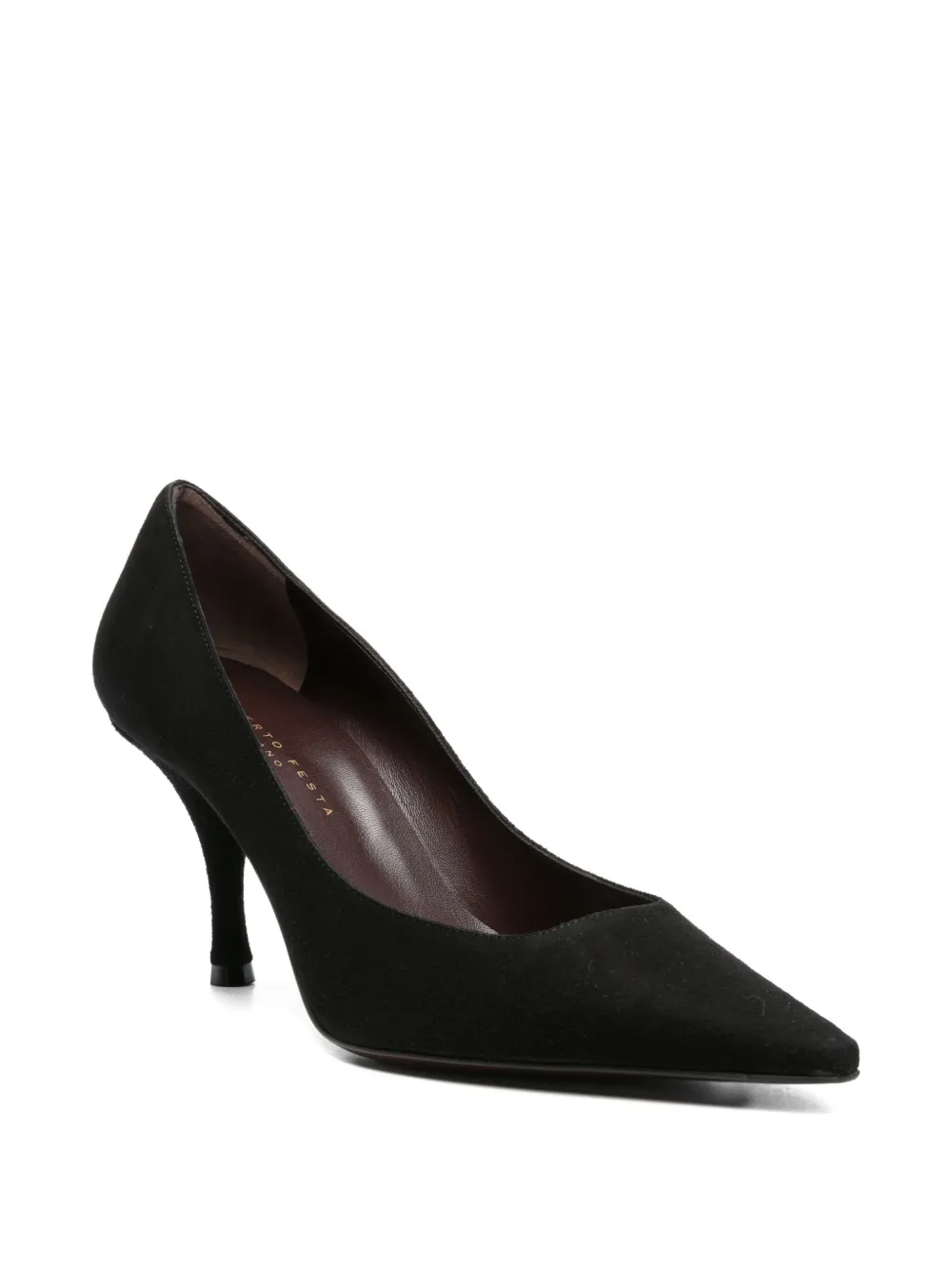 Roberto Festa 80mm Pointed-toe Suede Pumps In Black