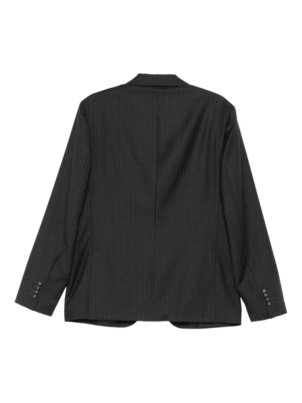 Officine Generale Pinstriped Single-breasted Blazer In Gray