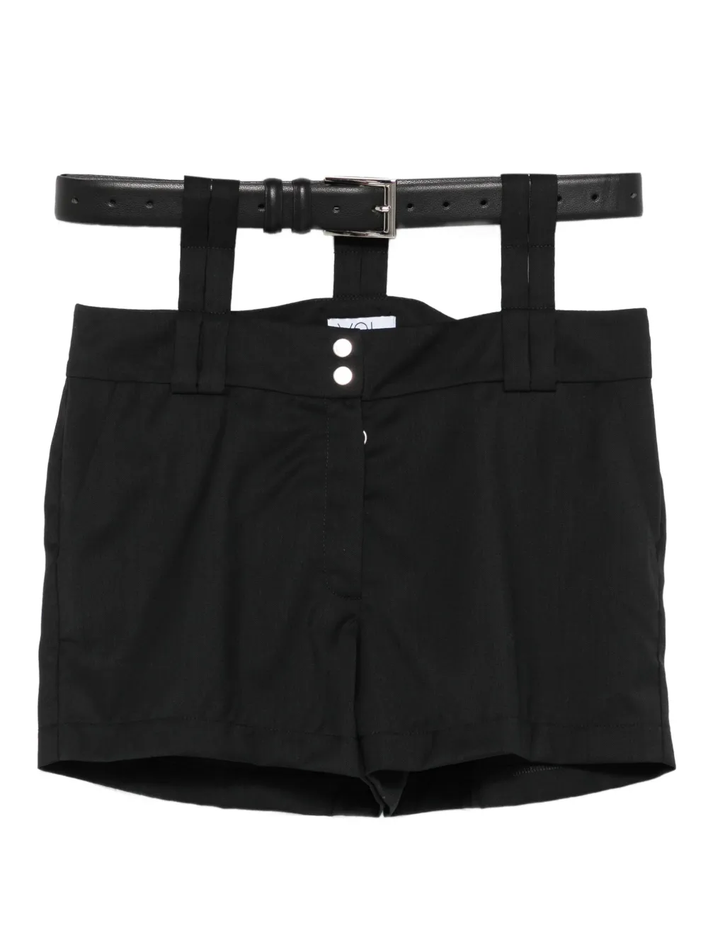 Vestiaire d'un Oiseau Libre Shorts met ceintuur Zwart