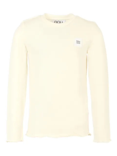 Douuod Kids logo-patch long-sleeve T-shirt