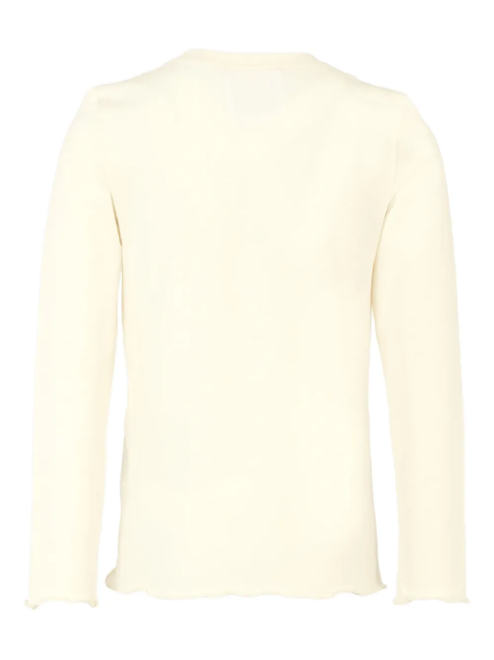 Douuod Kids logo-patch long-sleeve T-shirt Beige