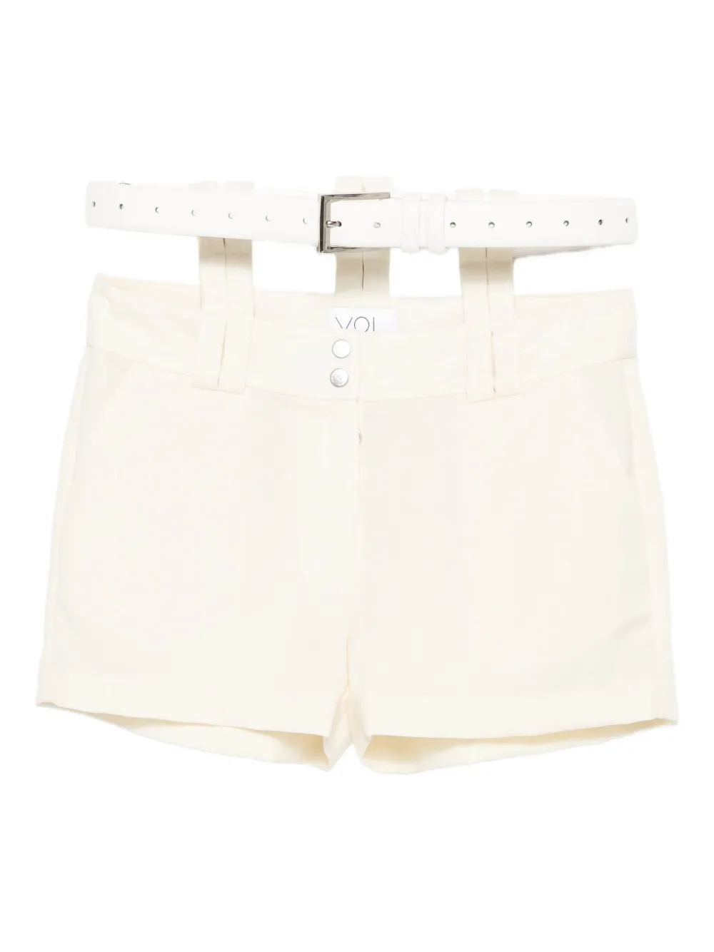 Vestiaire D'un Oiseau Libre Belt Shorts In White