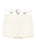 Vestiaire d'un Oiseau Libre belt shorts - White