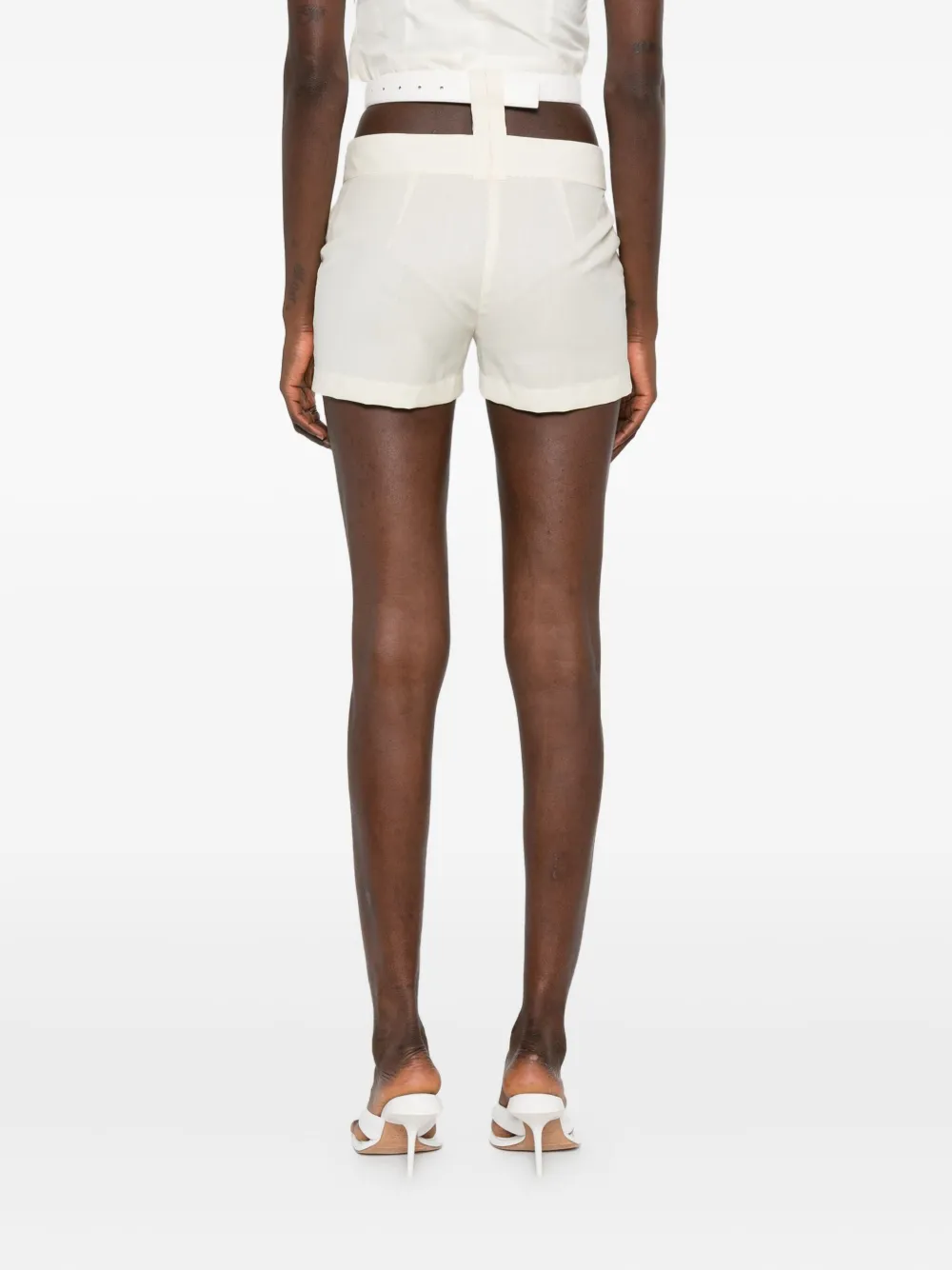 Vestiaire D'un Oiseau Libre Belt Shorts In White