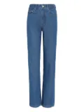 Amapô logo-patch denim trousers - Blue