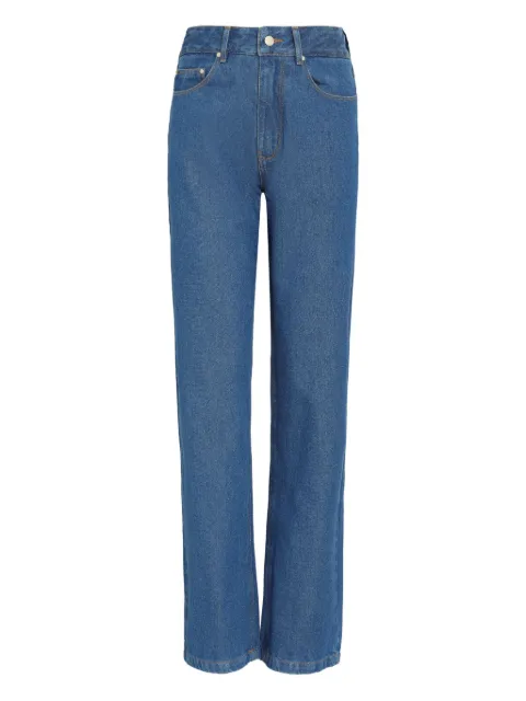 Amapô logo-patch denim trousers