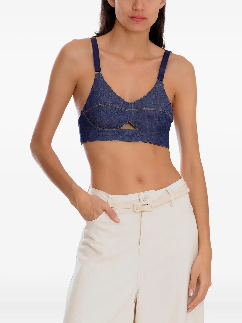 Amapô zipped denim top | Vests & Tank Tops | Image 2