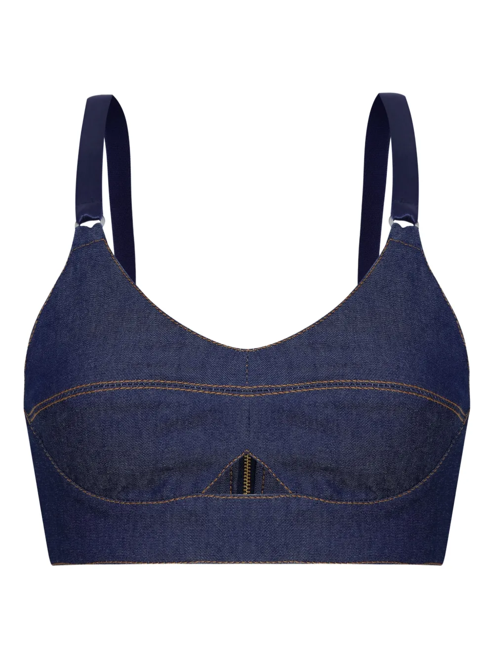 Amapô zipped denim top | Blue | Image 1